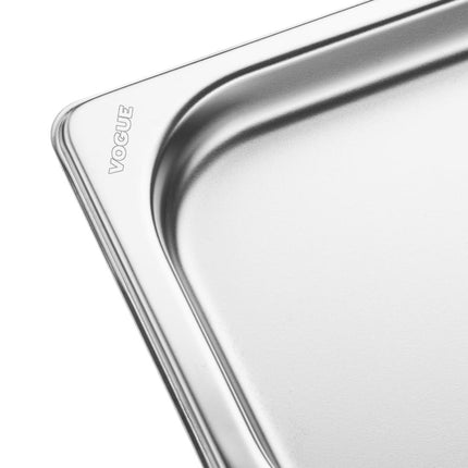 Stainless Steel Gastronorm Pan 2/4 Size 20mm | Vogue 4