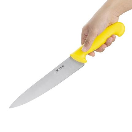 Chef's Knife 21.5cm Yellow Handle | Hygiplas 2