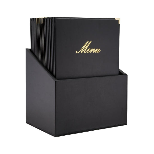 Classic Leather Style A4 Menu Book Covers Set of 20 | Securit