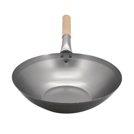 Light Steel Wok with Flat Bottom 330 mm | Vogue 3