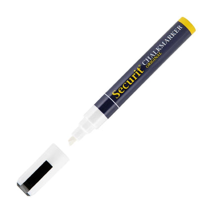 White Erasable Chalk Marker 6mm Tip | Securit | Water-Based