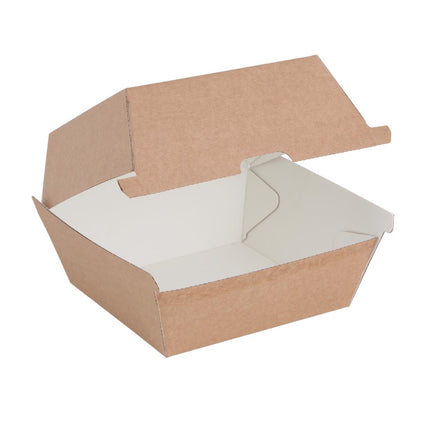 Compostable Hamburger Boxes Kraft Small | Fiesta 3