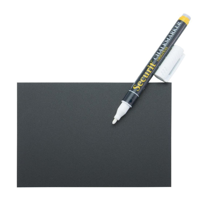 A6 Chalkboard Tags with Chalk Marker and Holders Box | Securit