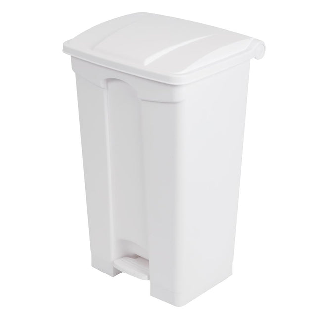 Hands-Free White Pedal Bin 87L | Jantex 2