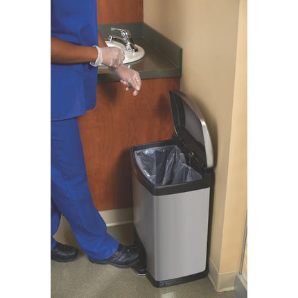 Front Step Pedal Bin 50L | Rubbermaid Slim Jim | Stainless Steel 7
