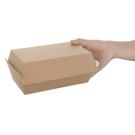 Compostable Kraft Hamburger Boxes Small 172mm | Fiesta (200 pcs) 3