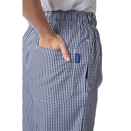 Vegas Blue-White Checked Chef Pants S | Whites 3