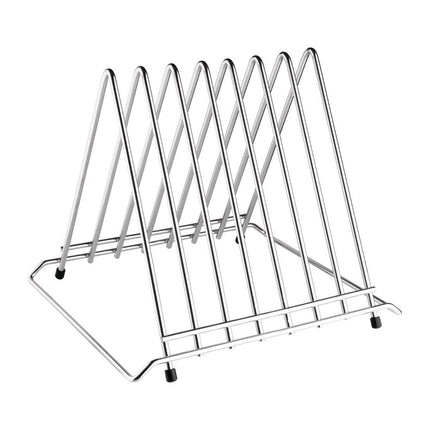 Heavy-Duty Stainless Steel Cutting Board Rack with 7 Slots | Hygiplas
