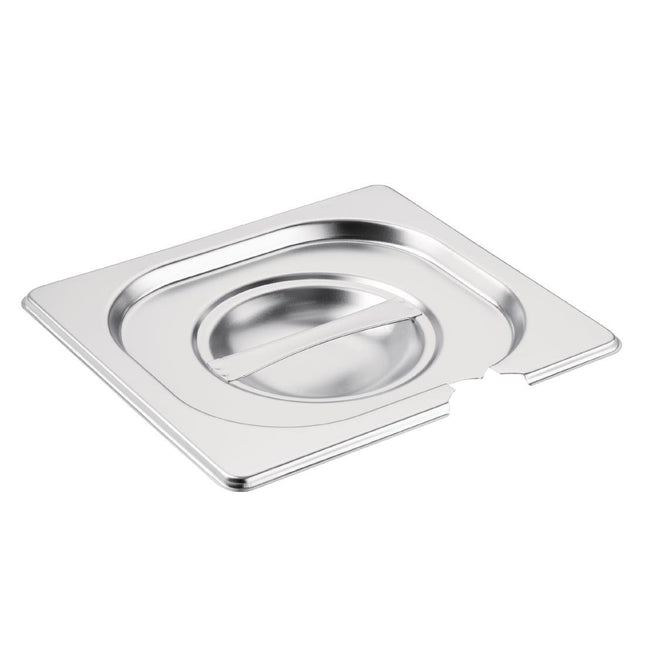 Stainless Steel Lid with Spoon Slot GN 1/6 | Vogue