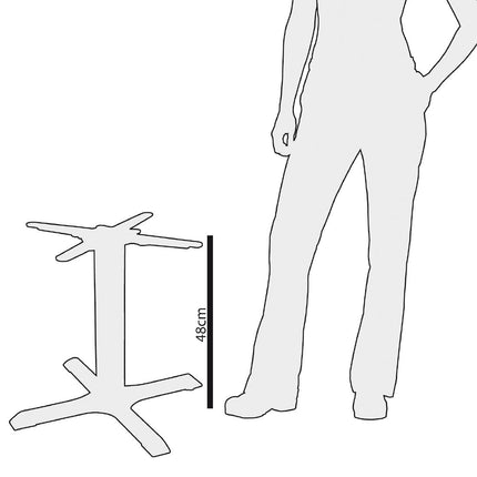 4-Legged Cast Iron Table Base 48cm | Bolero 8
