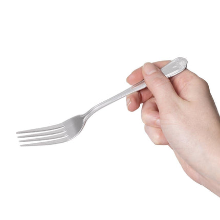 Dessert Forks | Olympia Jesmond | 12 Pieces | Polished 18/0 Stainless Steel with Shell Pattern Handle 3