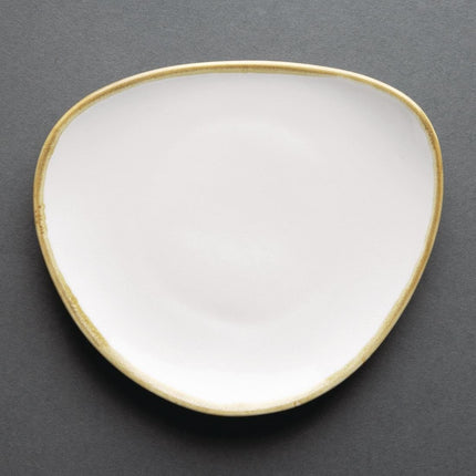 Kiln Chalk White Triangular Plates 165mm | Olympia 2