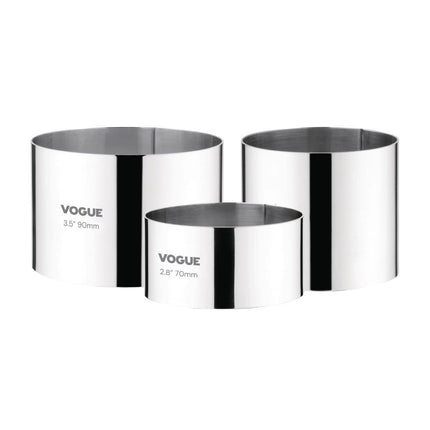 Round Stainless Steel Mousse Ring 6 x 7 cm | Vogue 5