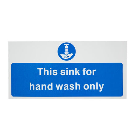 Vogue 'Hand Wash Only' Vinyl Sticker 100x200mm