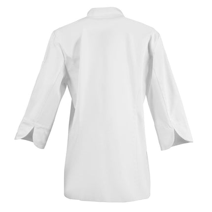 Tailored Women's Chef Jacket with Three-Quarter Sleeves and Ventilation | Whites | L 8