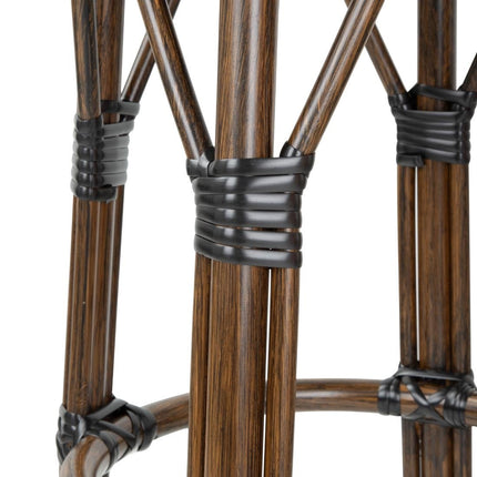 PE Rattan Bar Stools Black Polka Dot Mix | Bolero Parisian Style (2 Pack) 2