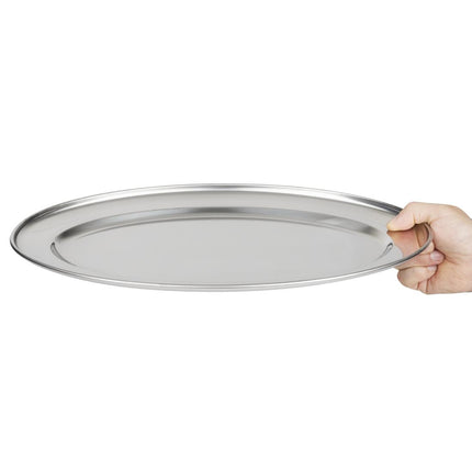 Oval Stainless Steel Serving Platter 40cm | Olympia 4