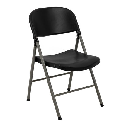 Folding Chairs Black | Bolero | 2 Pieces