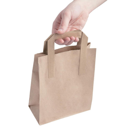 Fiesta Recyclable Brown Paper Carry Bags Small | 100% Recycled Kraft 4