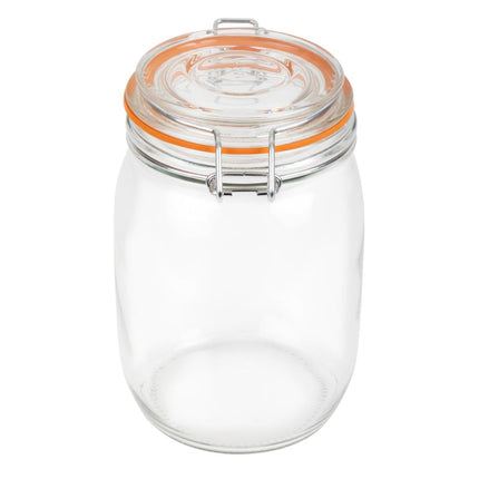 Airtight Preserving Jar with Rubber Seal and Clip | Vogue | 1L Capacity 3