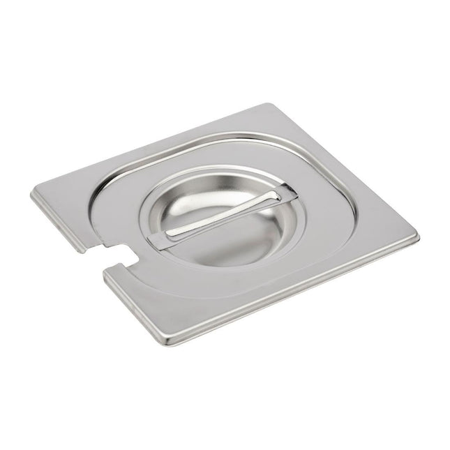 Stainless Steel Gastronorm Lid GN 1/6 with Spoon Slot | Gastro M