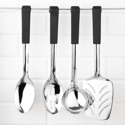 Black Handle Soup Ladle 340mm | Vogue Stainless Steel 4