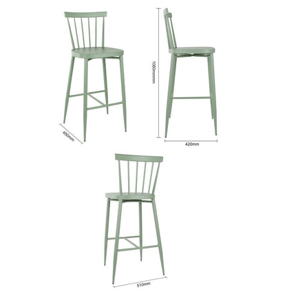 Green High Aluminium Bar Stools | Bolero Windsor | 2 Pieces 6