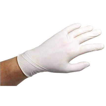 White Powdered Latex Gloves XL | Box of 100 2