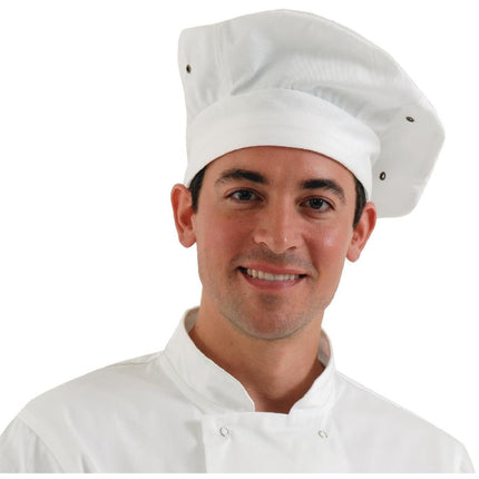 Chef Works Adjustable White Chef Hat Polyester/Cotton