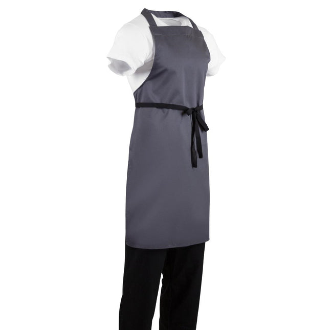 Poly-Cotton Bib Apron Grey | Whites 2