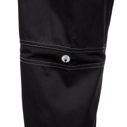 Cool Vent Unisex Baggy Chef Pants | Chef Works | Black | L | Integrated Cooling Panels 9