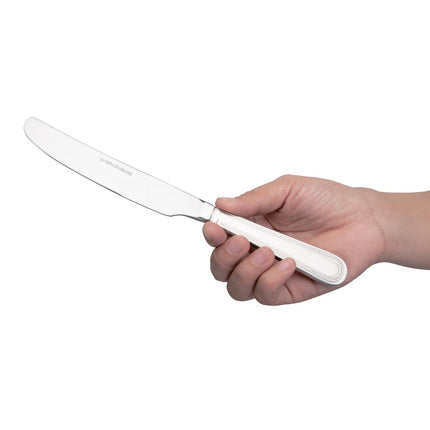 Table Knife with Bead Edge | Olympia Bead | 12 Pieces | High Gloss 18/0 Stainless Steel 3