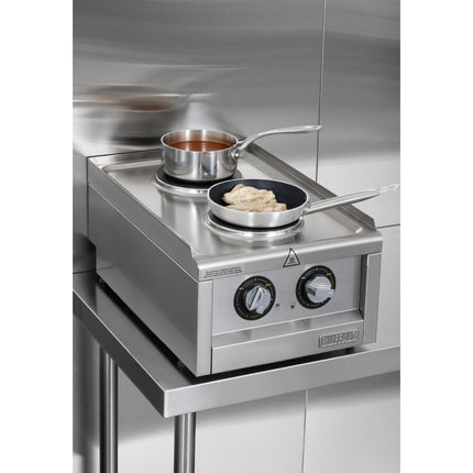 Electric Double Hotplate | Buffalo 600-Series | 2 Cooking Zones 8