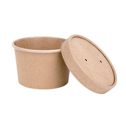 Compostable Paper Lids for 98mm Soup Cups | Fiesta | 500 Pieces 3