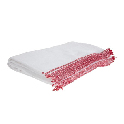 Jantex Bleached Dishcloths with Red Edge 40x25cm | Pack of 10
