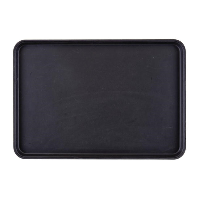 Fiberglass Anti-Slip Tray Black 45x65cm | Cambro Camtread | 6 Pieces