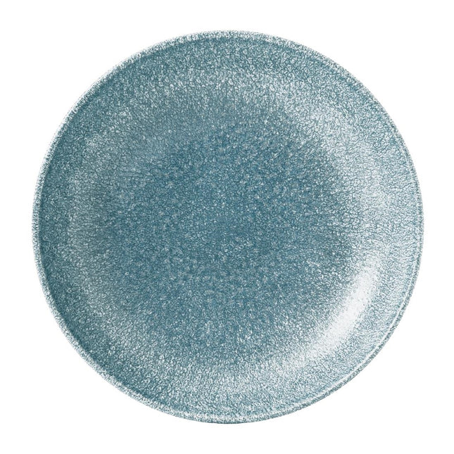 Porcelain Coupe Bowl 24.8cm | Churchill Raku Topaz Blue Evolve | Pack of 12