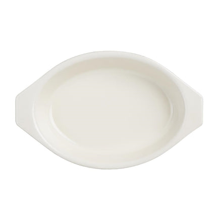 Oval Cast Iron Gratin Dish 0.65L | Vogue | Red 3