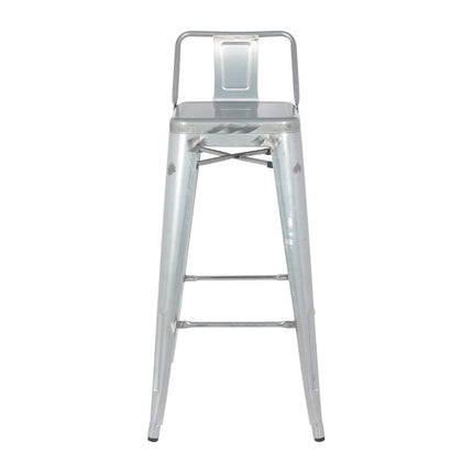 Bolero Bistro High Stool with Backrest | Steel Frame 4
