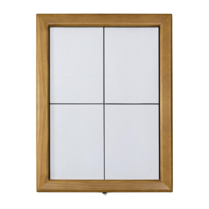 Teak White LED Information Display 4xA4 (Excl. Pole and Base) | Securit 2
