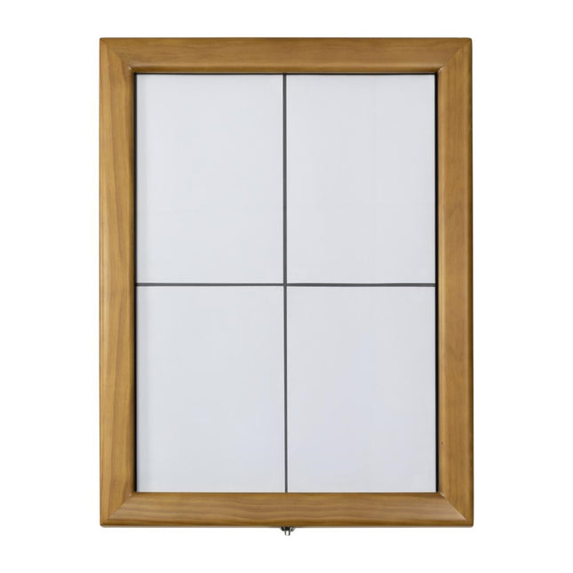 Teak White LED Information Display 4xA4 (Excl. Pole and Base) | Securit 2
