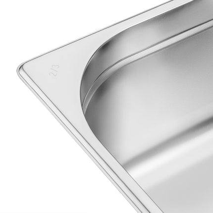 Stainless Steel GN 2/3 Container 150mm Depth | Vogue 3