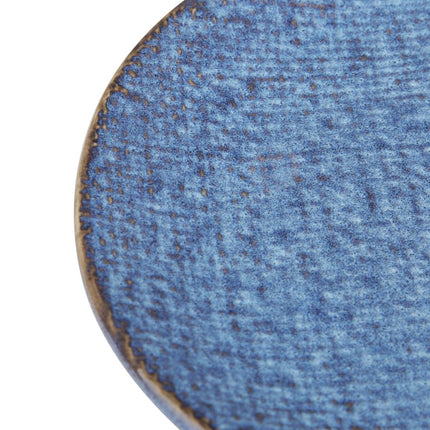 Porcelain Blue Coupe Plates with Denim Texture | Olympia | 285mm 3