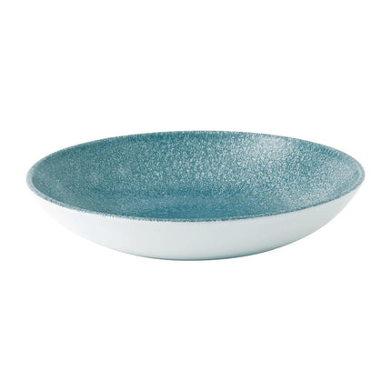 Porcelain Coupe Bowl 18.4cm | Churchill Raku Topaz Blue Evolve | Pack of 12