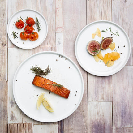 White Porcelain Flat Round Plate | Olympia | 210mm 3