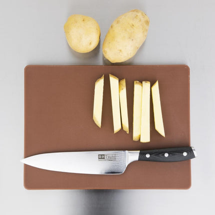 Brown LDPE Cutting Board | Hygiplas | 30.5x22.9x1.2 cm 5