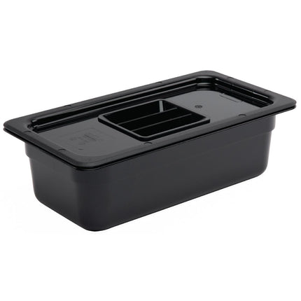 Polycarbonate Black Container GN 1/3 100mm | Vogue 2