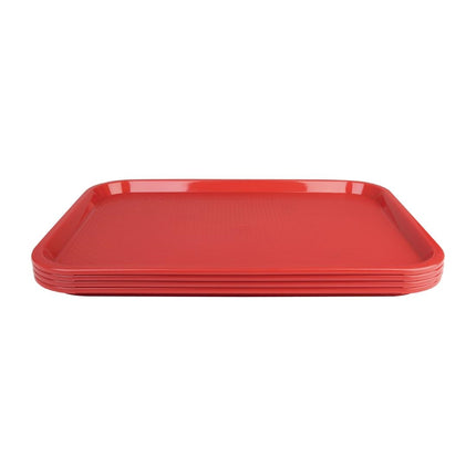 Polypropylene Serving Tray with Anti-Slip Texture | Olympia Kristallon | 30.5 x 41.5 cm | Red 3