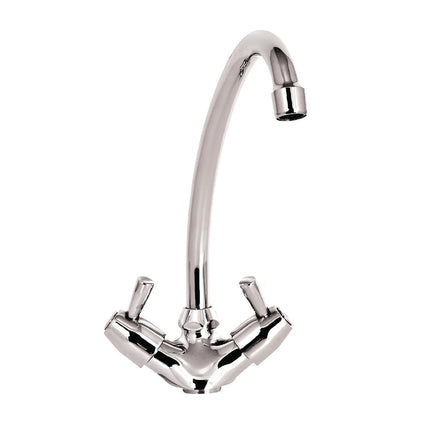 Monobloc Mixer Tap with 90° Handles and 30cm Swivel Spout | Gastro M