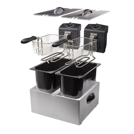 Tristar Double Basket Deep Fryer FR-6937 2 x 3L Stainless Steel 3